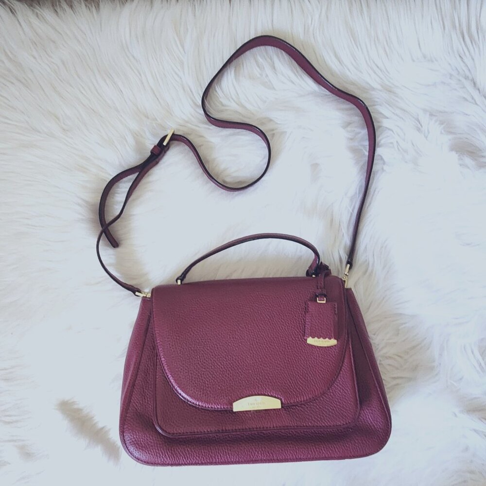 *** SOLD *** KATE SPADE PEBBLE LEATHER DUAL STRAP BAG